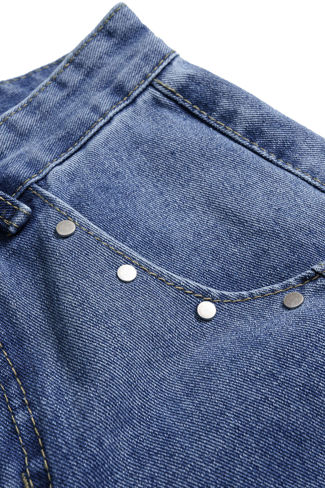 Denim Strappy Belted Jeans