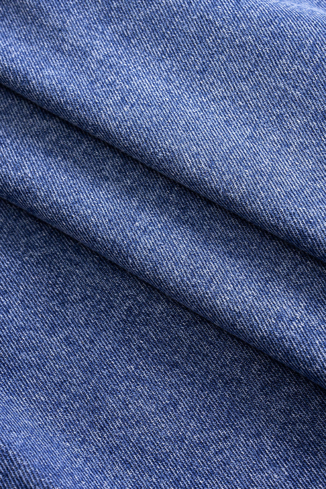 Asymmetrical Pocket Frayed Denim Skirt