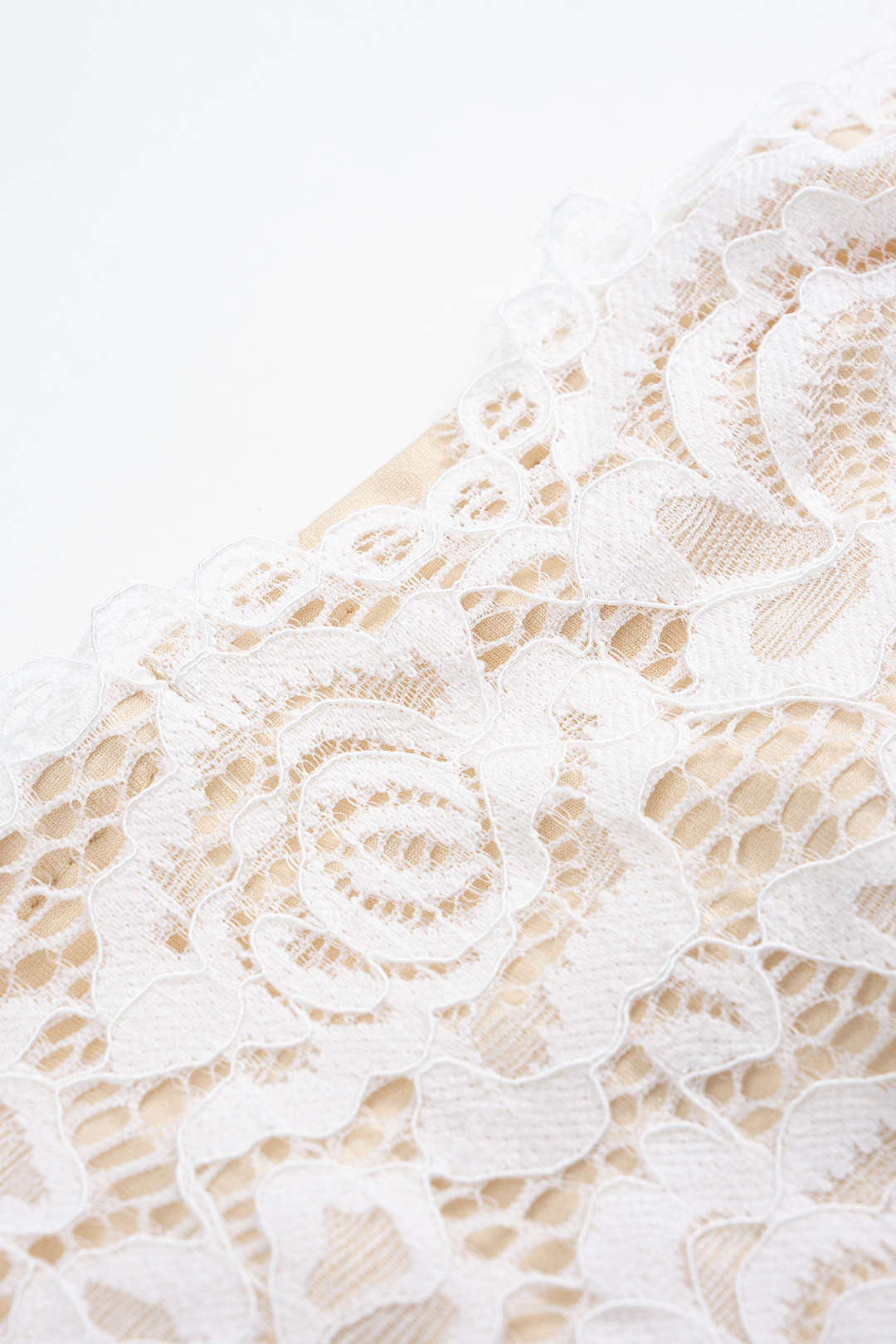 Lace Patchwork Strapless Sleeveless Maxi Dress