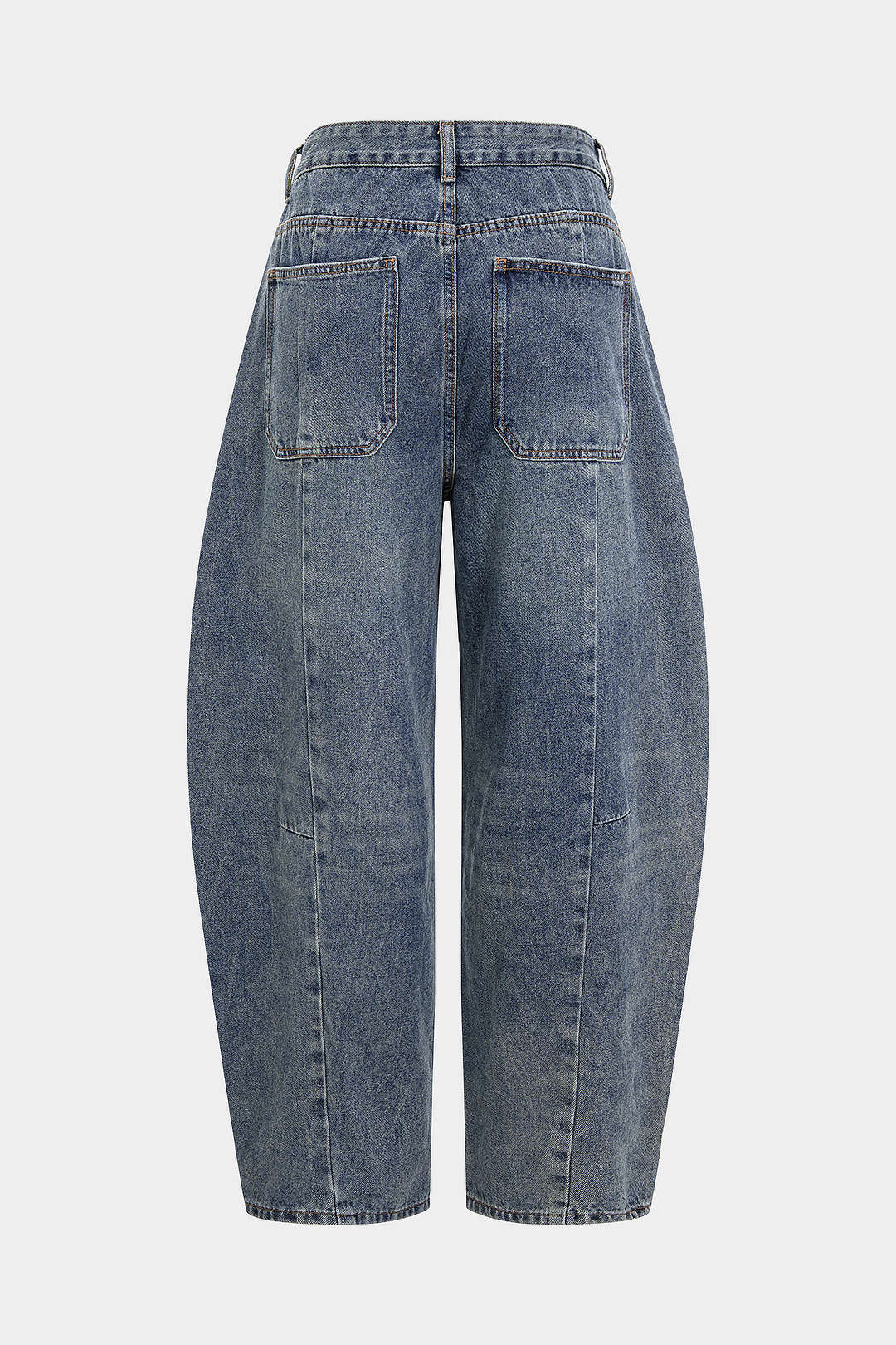 Patchwork Barrel Denim Jeans