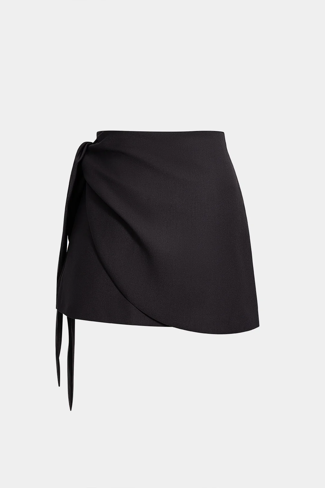 Zipper Tie-Up Mini Skirt