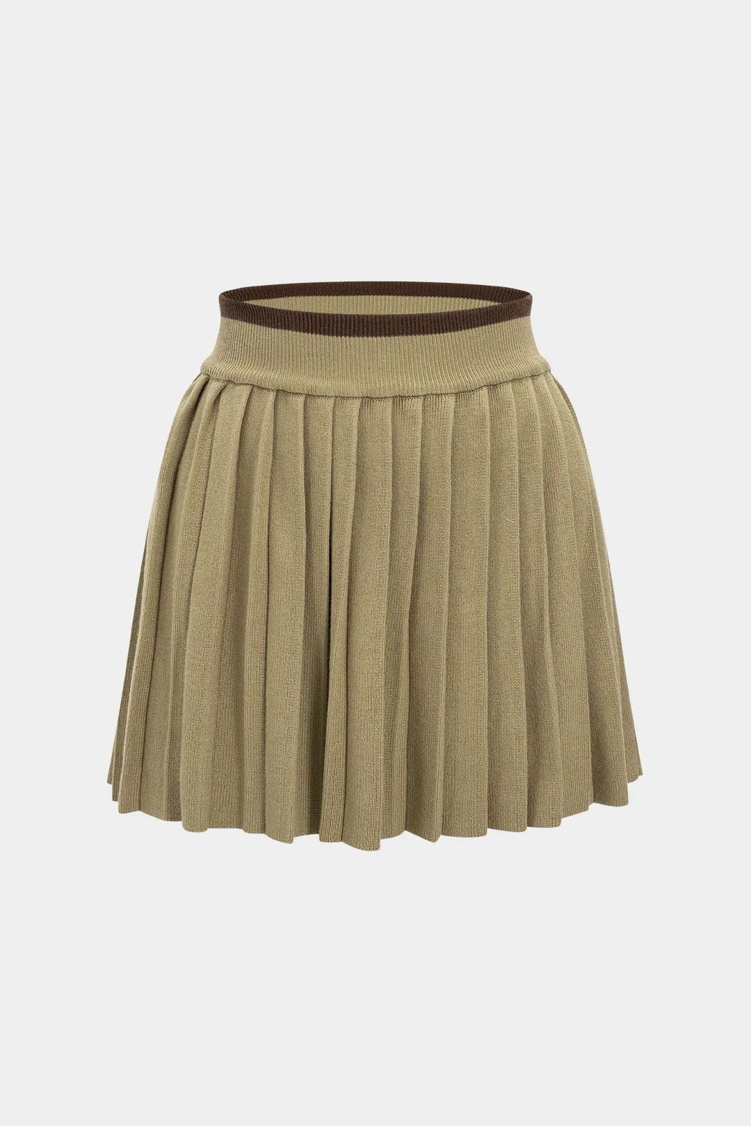Knit Patchwork High Waist Skirt
