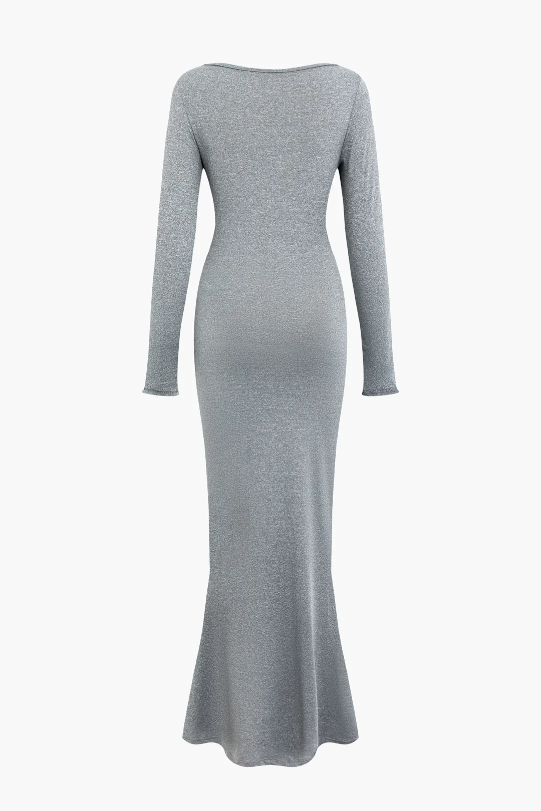 Solid Long Sleeve Maxi Dress