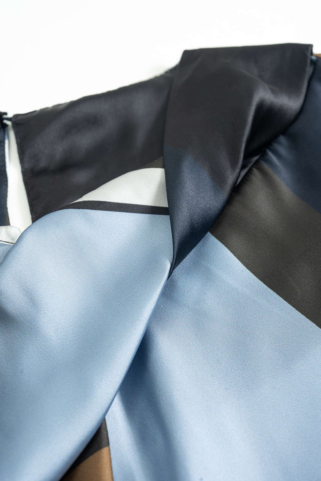 Abstract Geometric Print Satin Hollow Out Sleeveless Maxi Dress