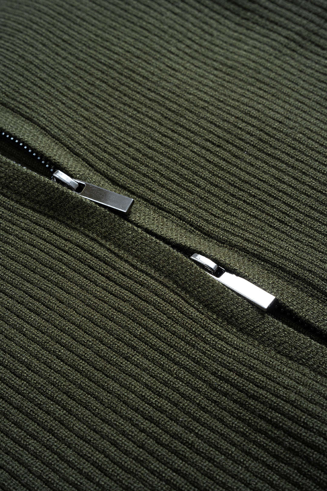 Knit Braided Backless Zipper Long-Sleeve Top