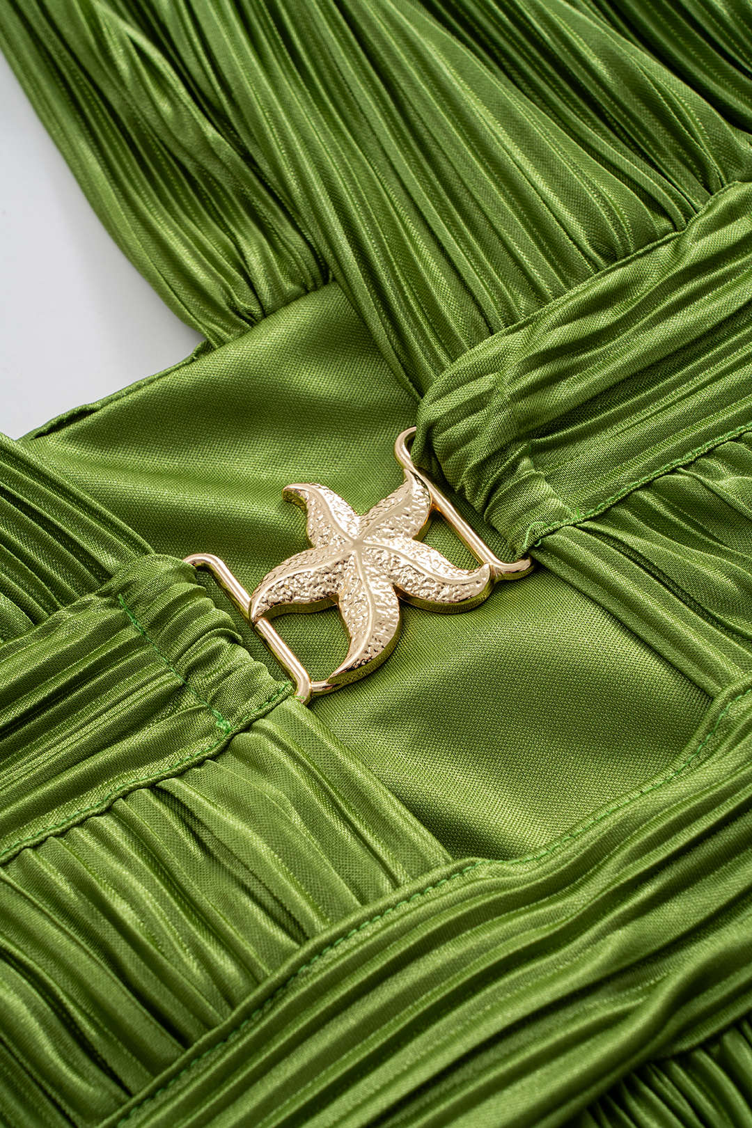 Plus Size Metallic Pleated Sleeveless Long Dress