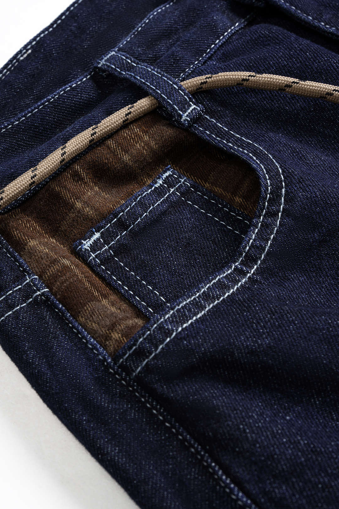 Denim Patchwork Tie-Up Wide Leg Jeans