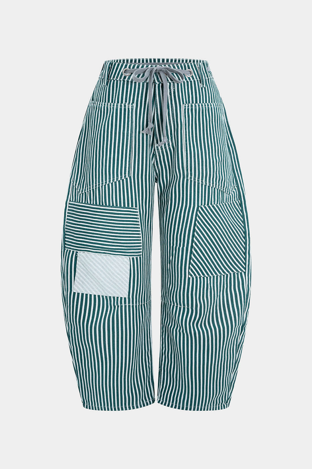 Plus Size Drawstring Pocket Low Waist Denim Jeans