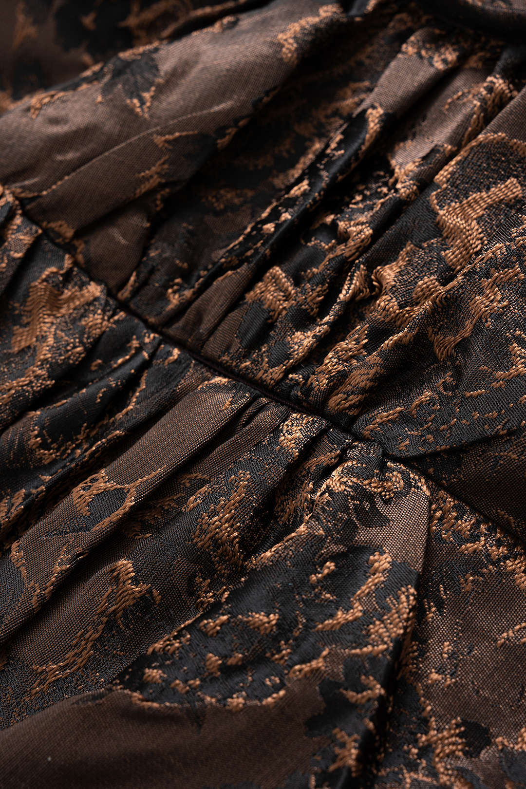 Jacquard Ruched Drawstring V-Neck Zipper Sleeveless Mini Dress