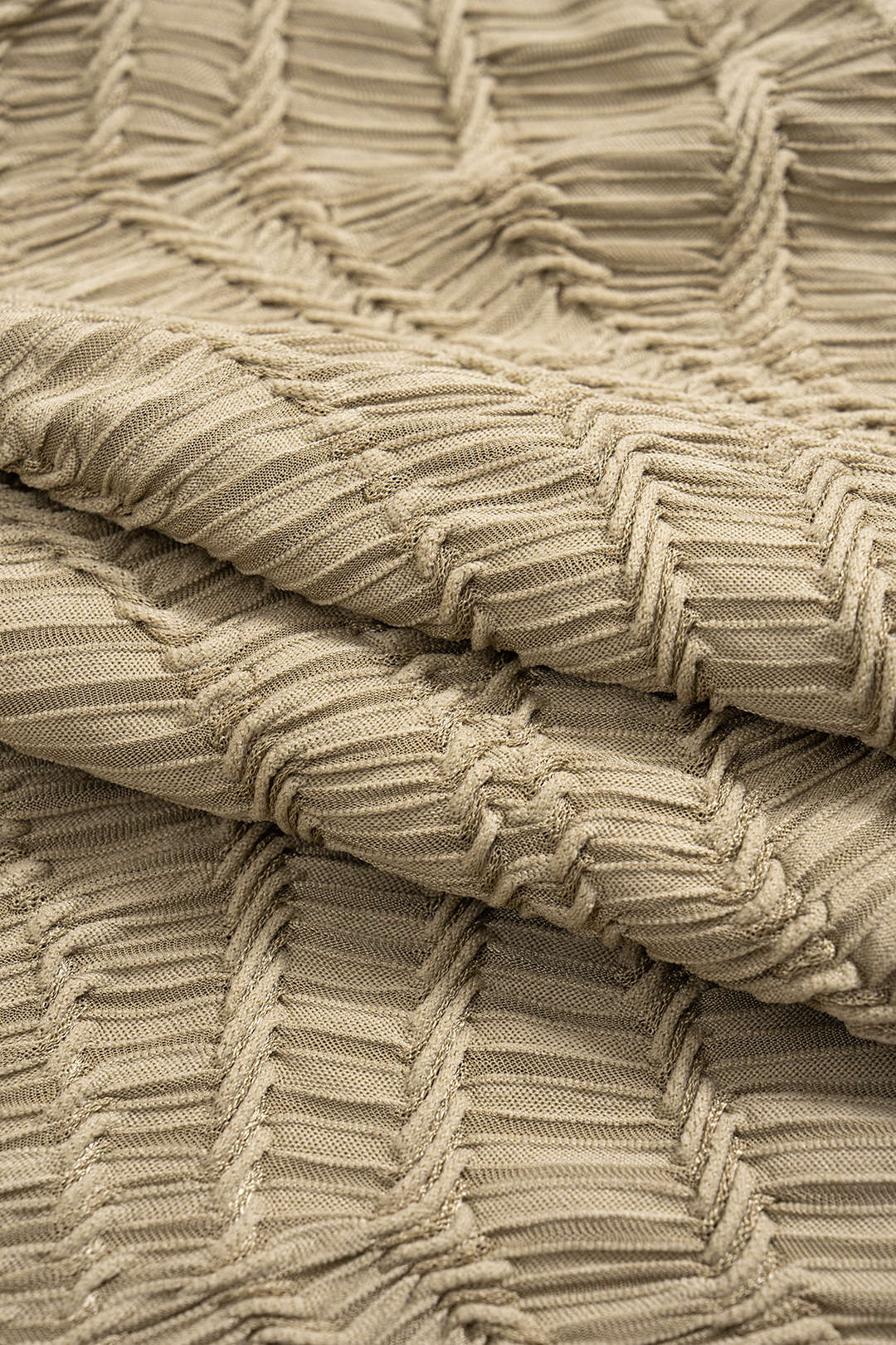 Metallic Chain Decor Textured Sleeveless Tank Top