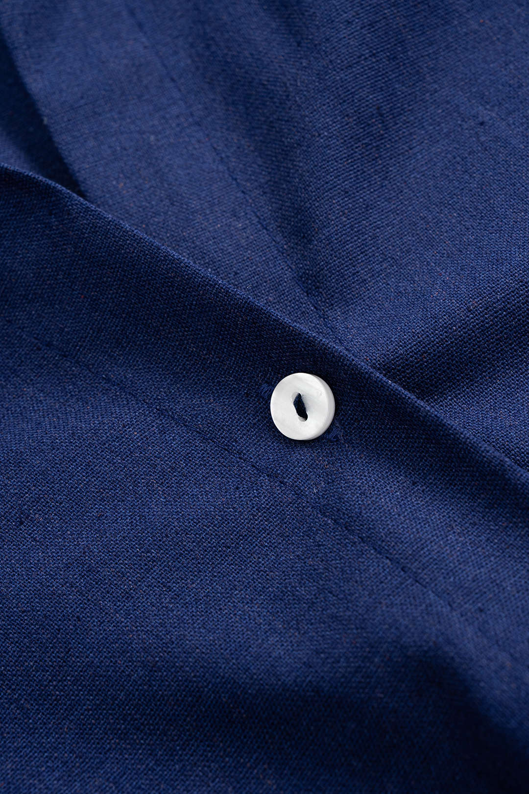 Linen Button Long-Sleeve Top