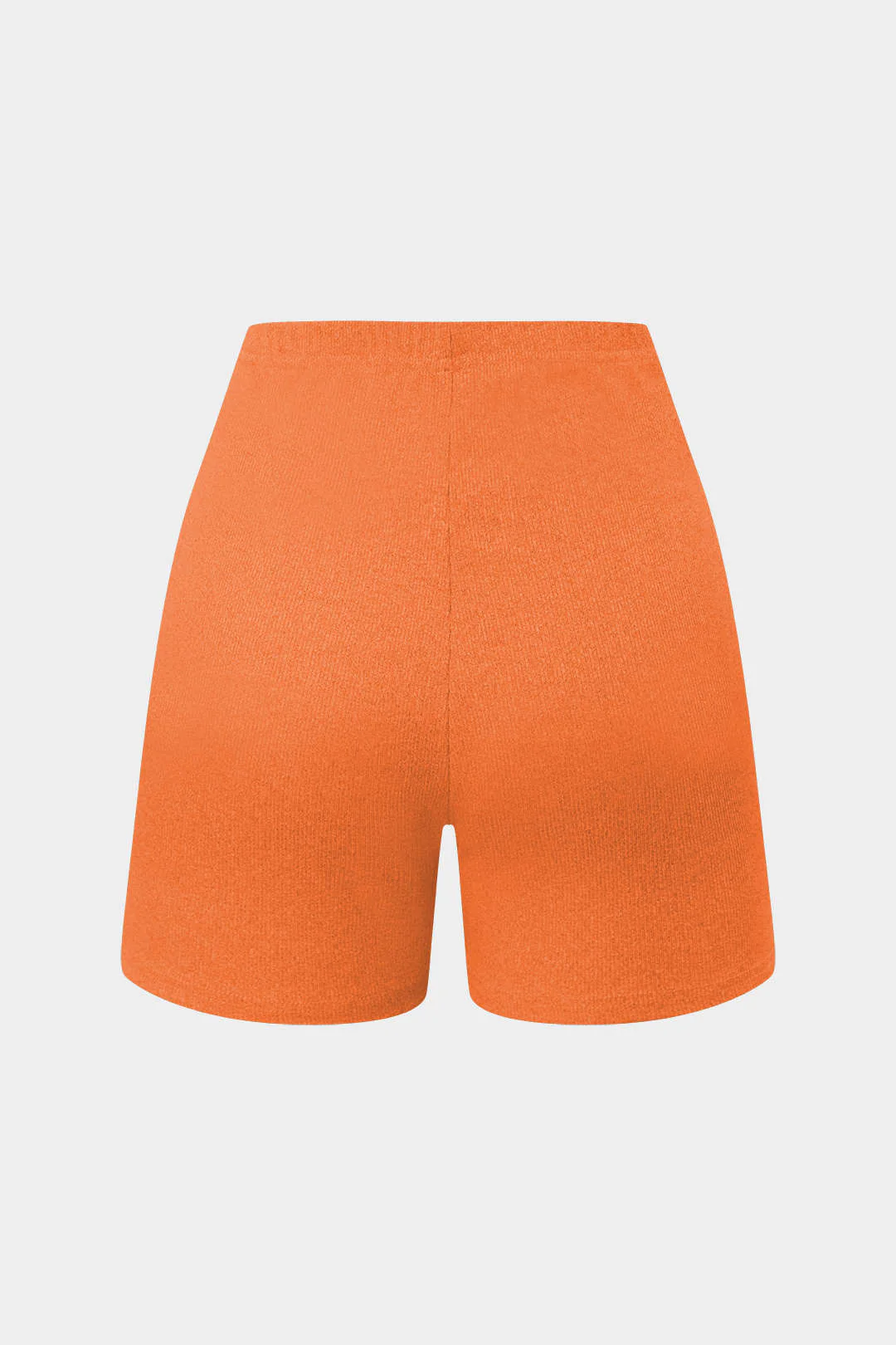 Simple Solid Knit Strapless Top and Shorts Set