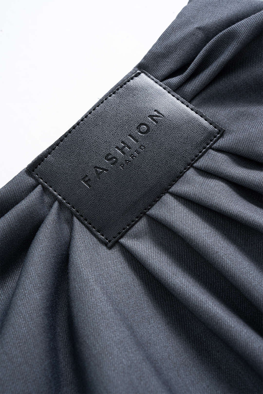 Ruched High Waist Mini Skirt