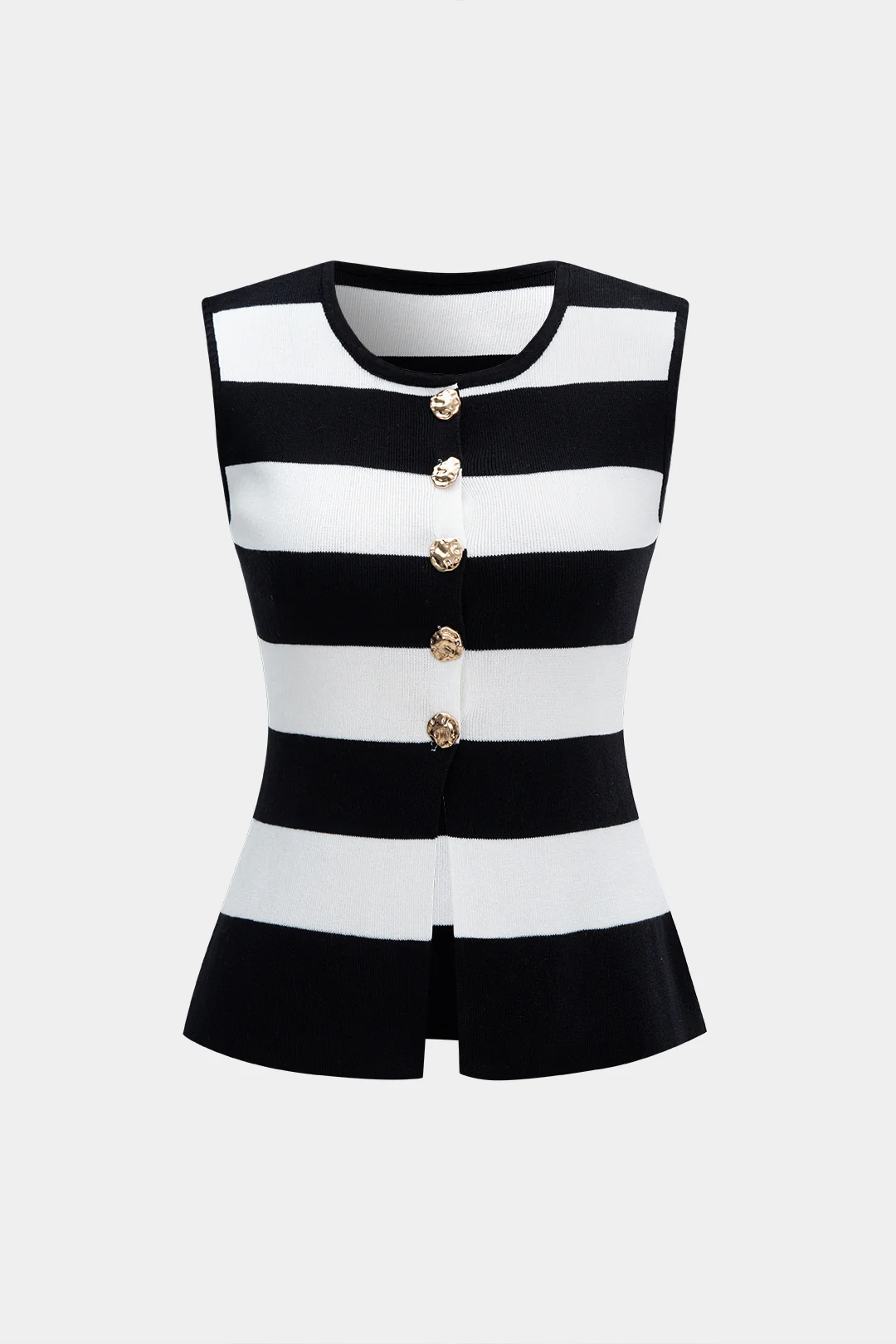 Knit Stripes Contrast Tank Top