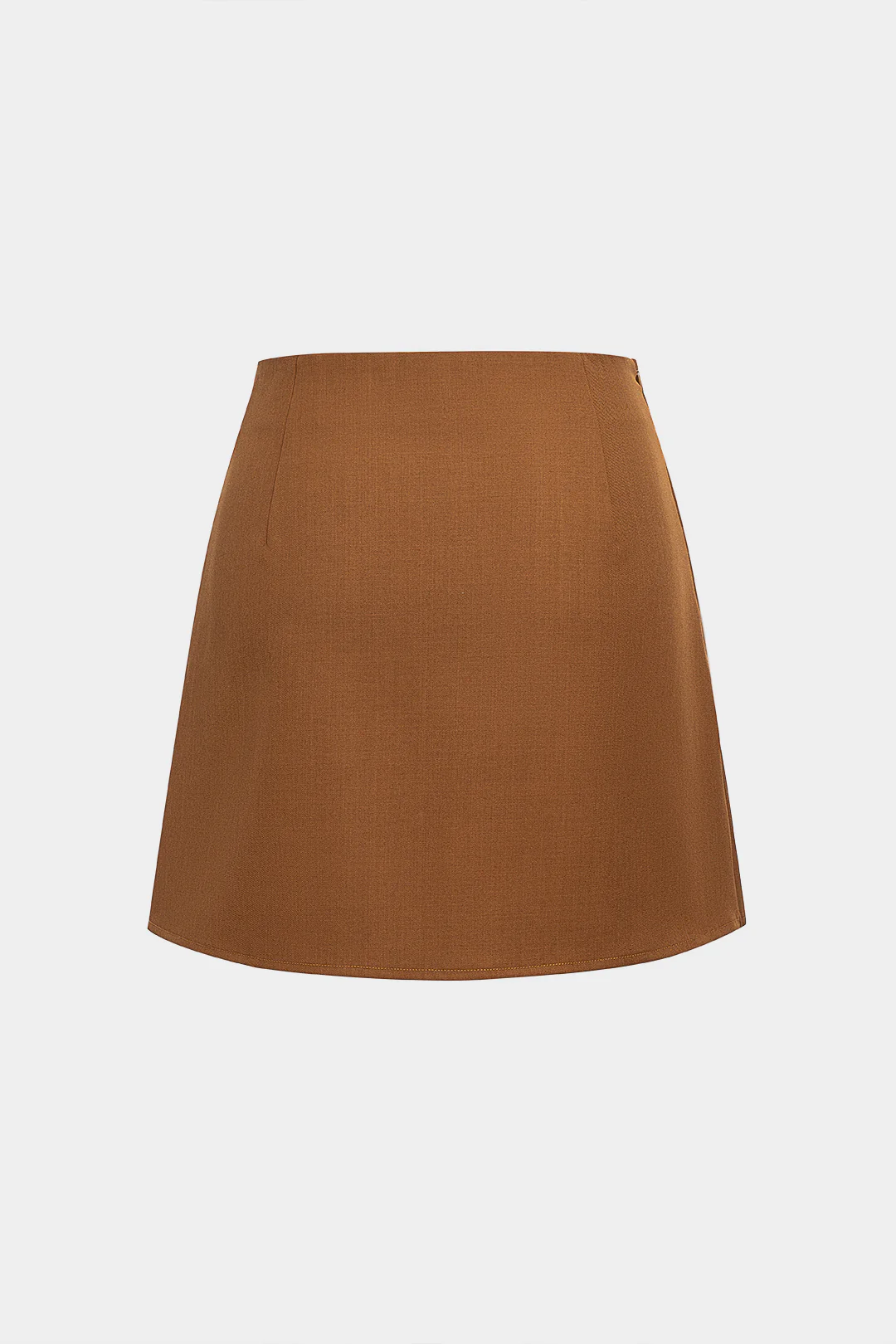 Contrast Button High Waist  Skirt