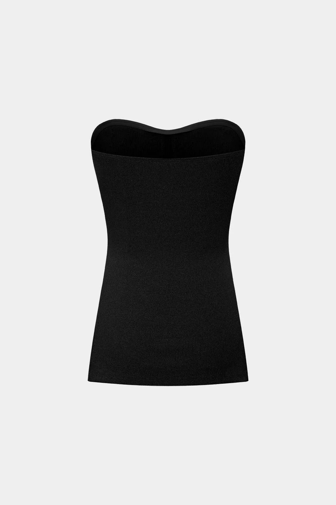 Simple Solid Knit Strapless Top and Shorts Set