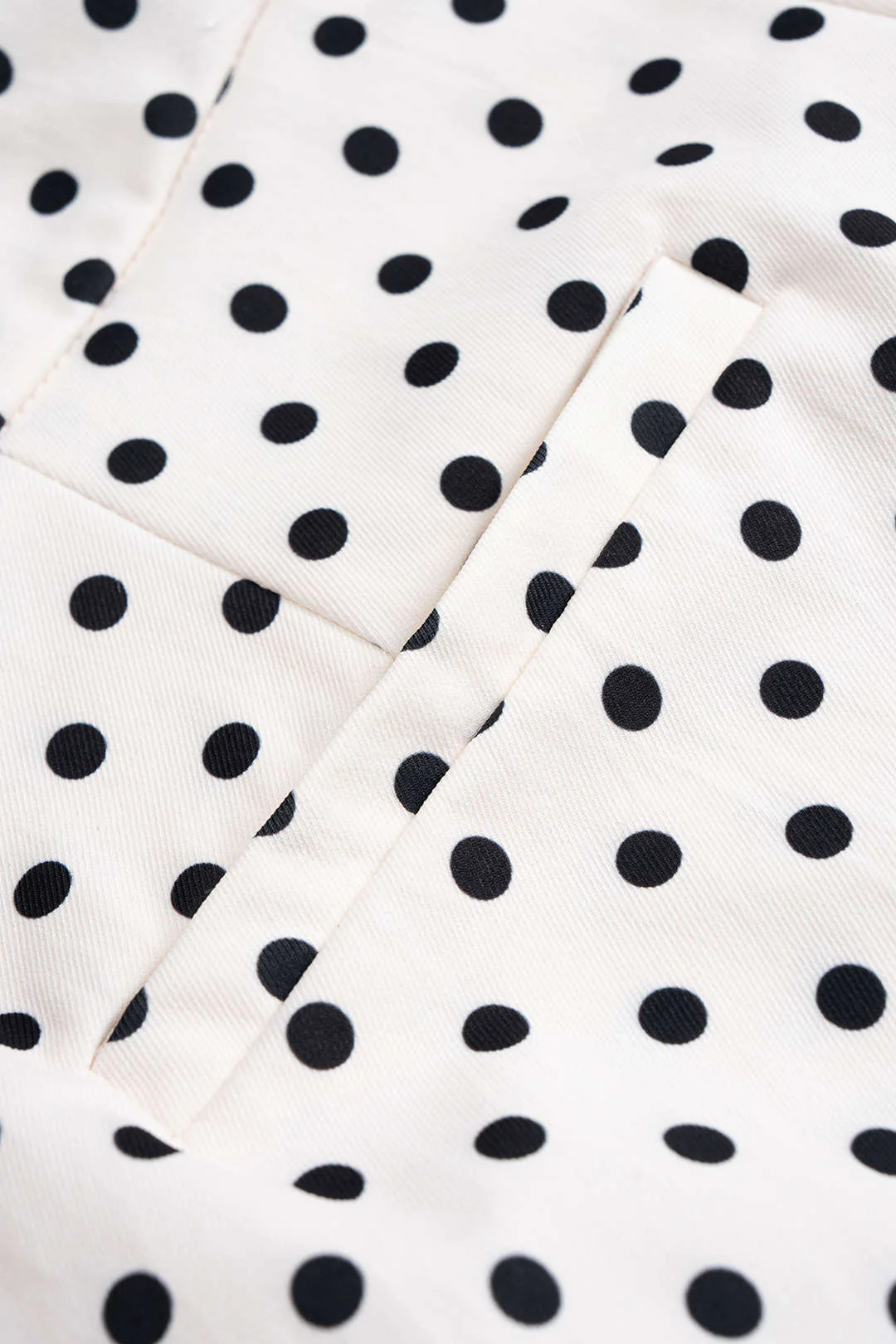 Polka Dot Print High-Waisted Shorts