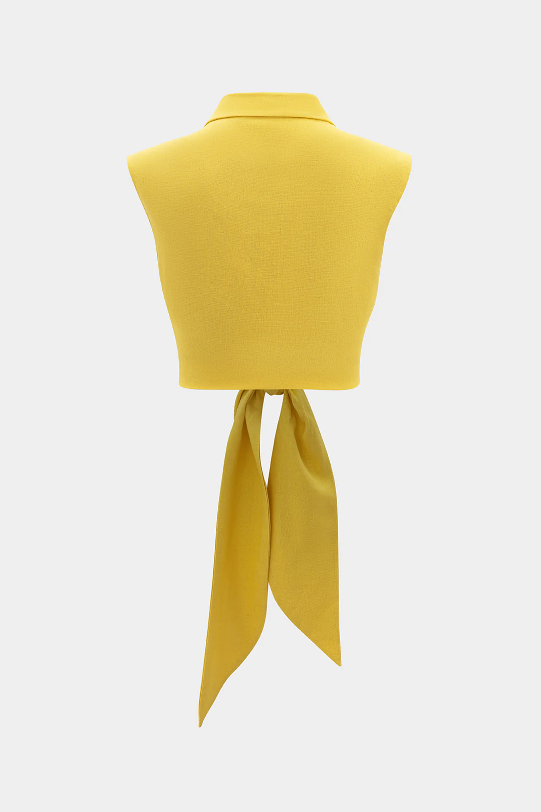 Linen Tie-Front Pocket Tank Top