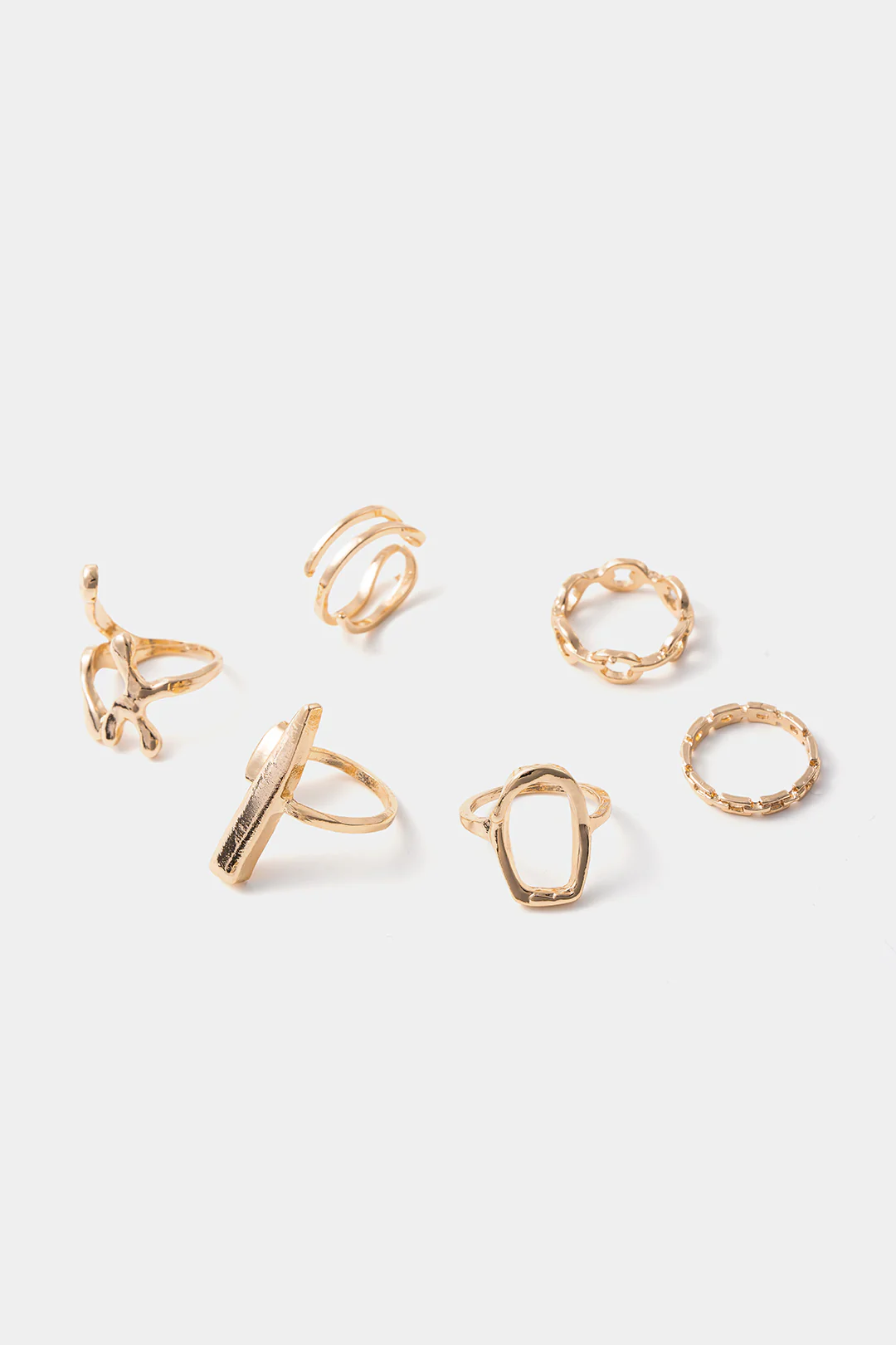 Metallic Irregular Lines Hollow Accessories set