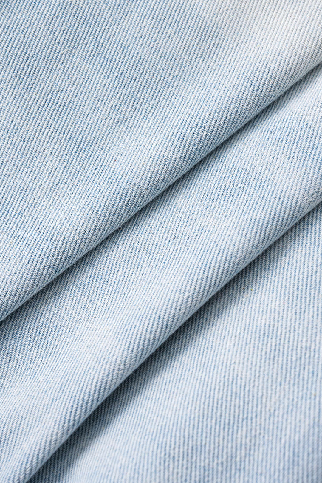 Denim Patchwork Shirred High Waist Skirt