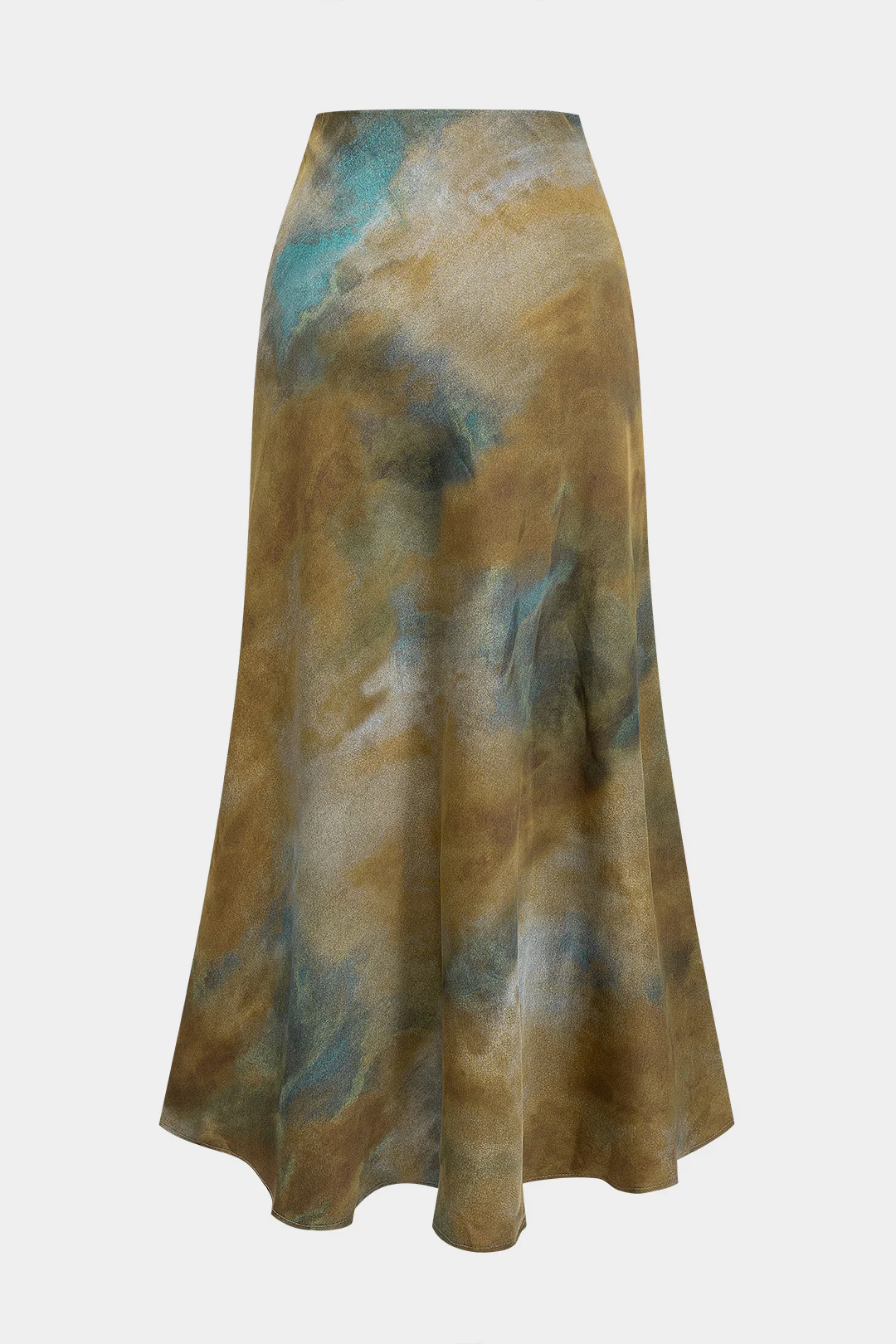 Tie Dye Printed Satin Skirt