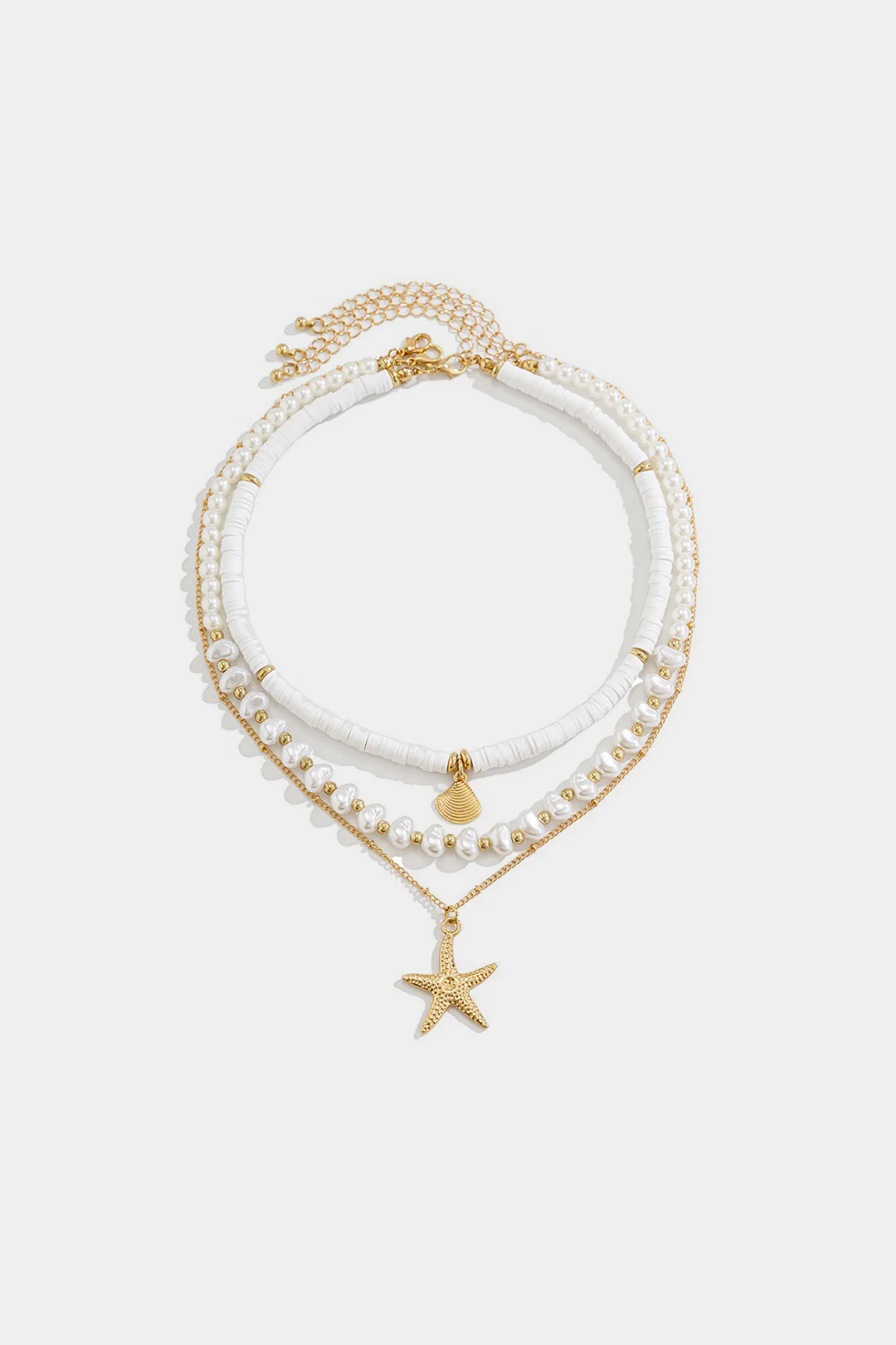 Irregular Stacked Shell Necklace