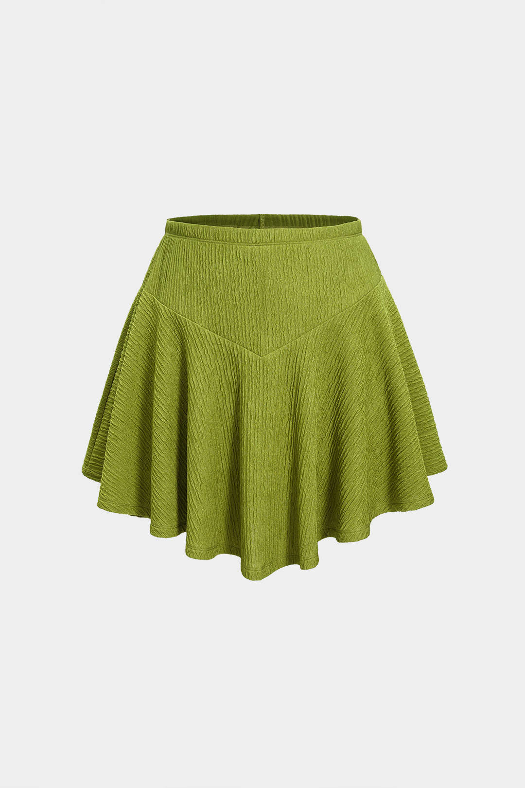 Asymmetrical Tank Top and Ruched Skirt Ensemble