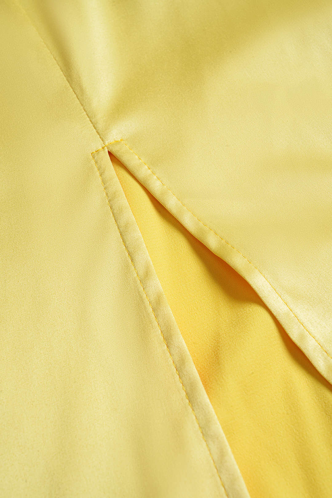 Ombre Print Chiffon Satin Ruched Twist Knot Split Skirt