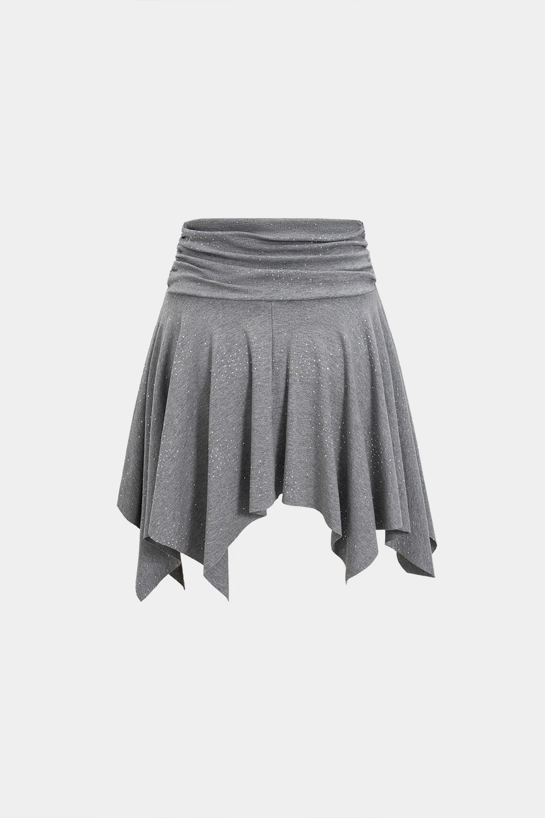 Sequin Irregular  Ruched Skirt