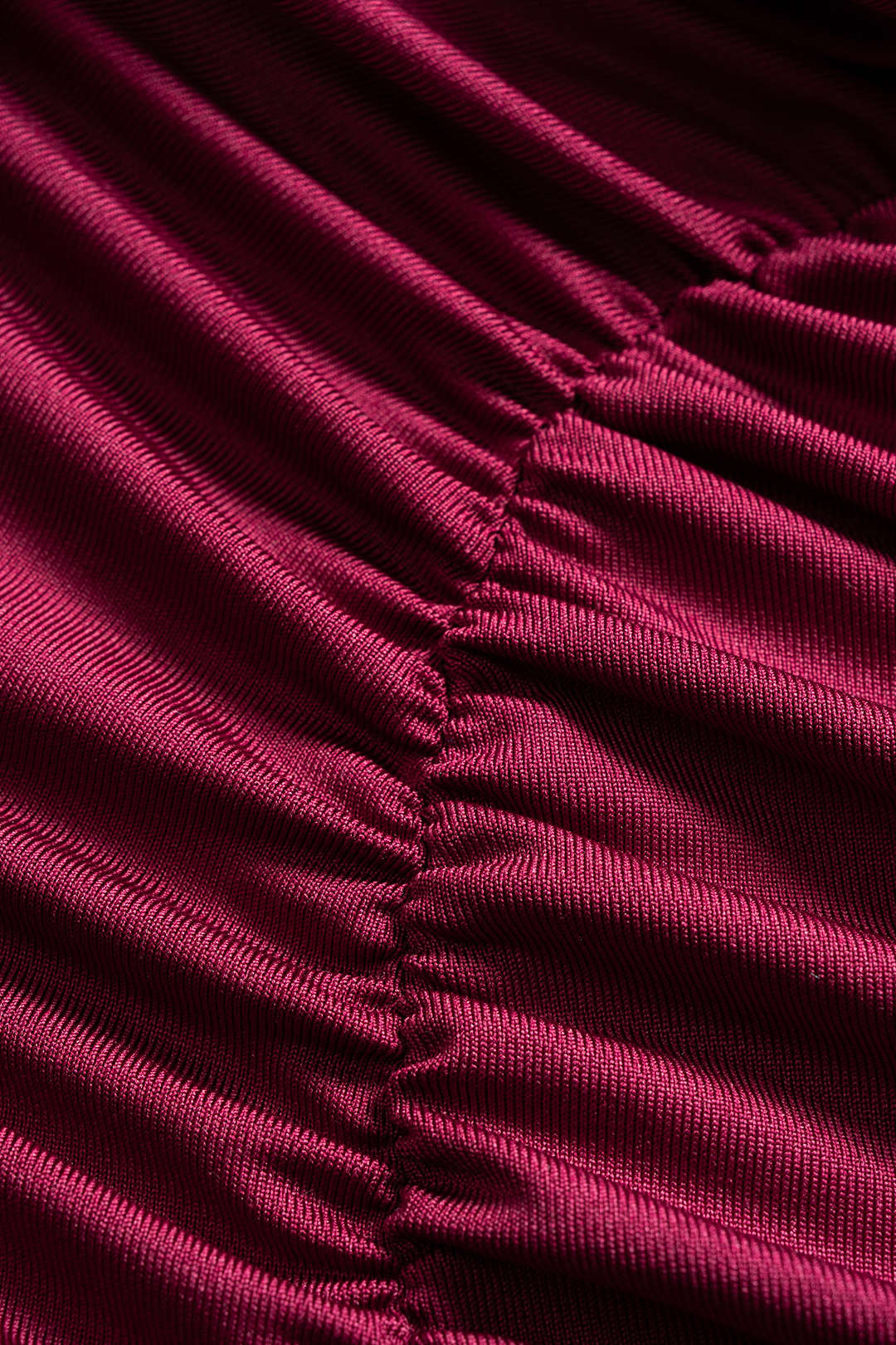 Mesh Patchwork Ruched Asymmetrical Shoulder Long Sleeve Maxi Dress