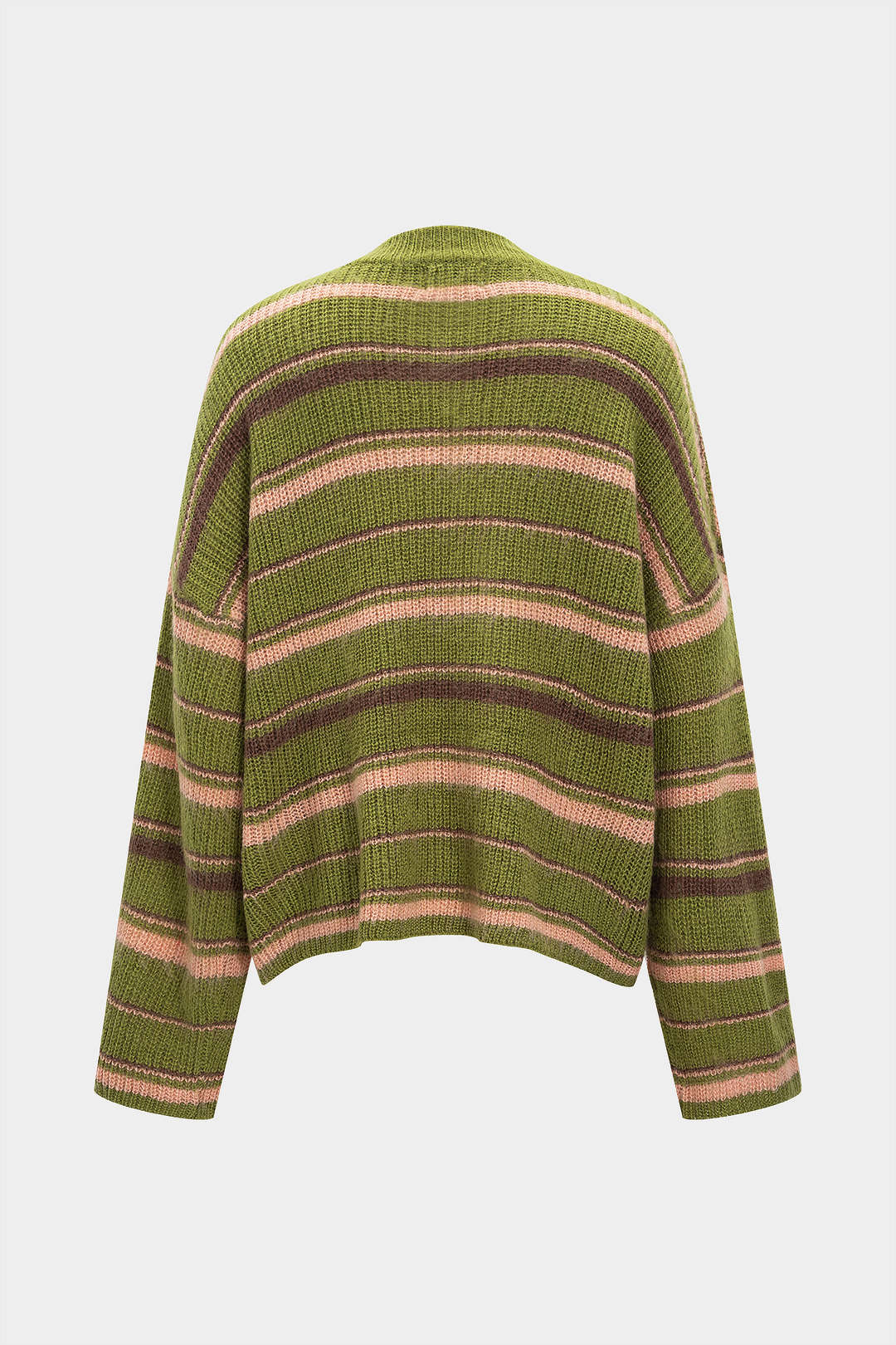 Contrast Striped Print Knit Cardigan