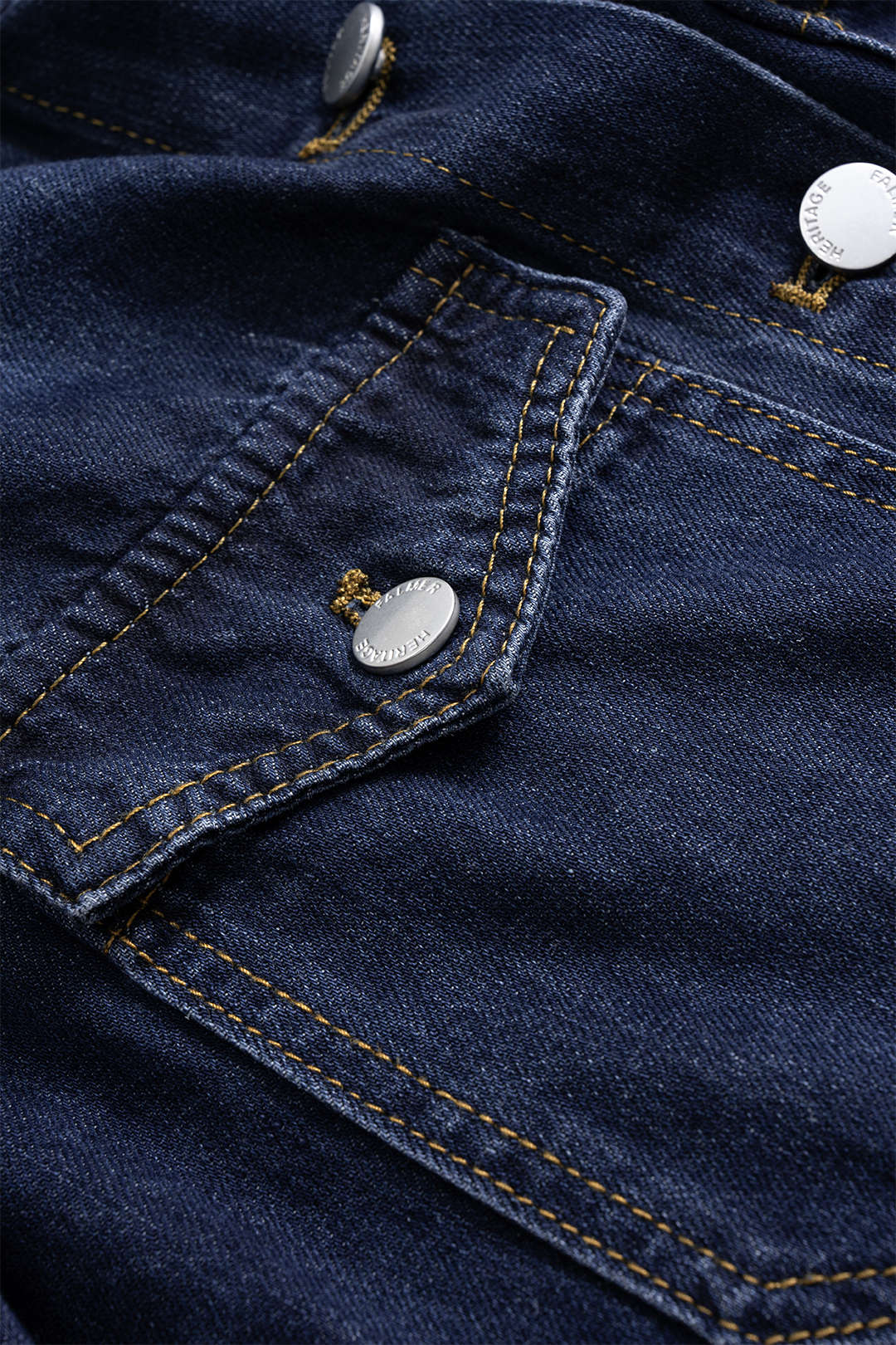 Denim Button Long-Sleeve Top And High Waist Mini Skirt Set