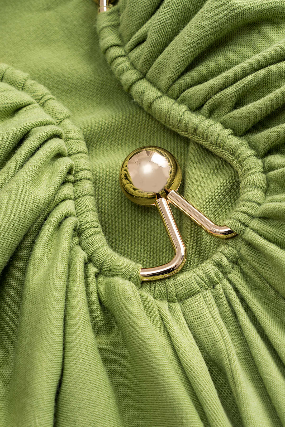 Metallic Decor Ruched Skirt