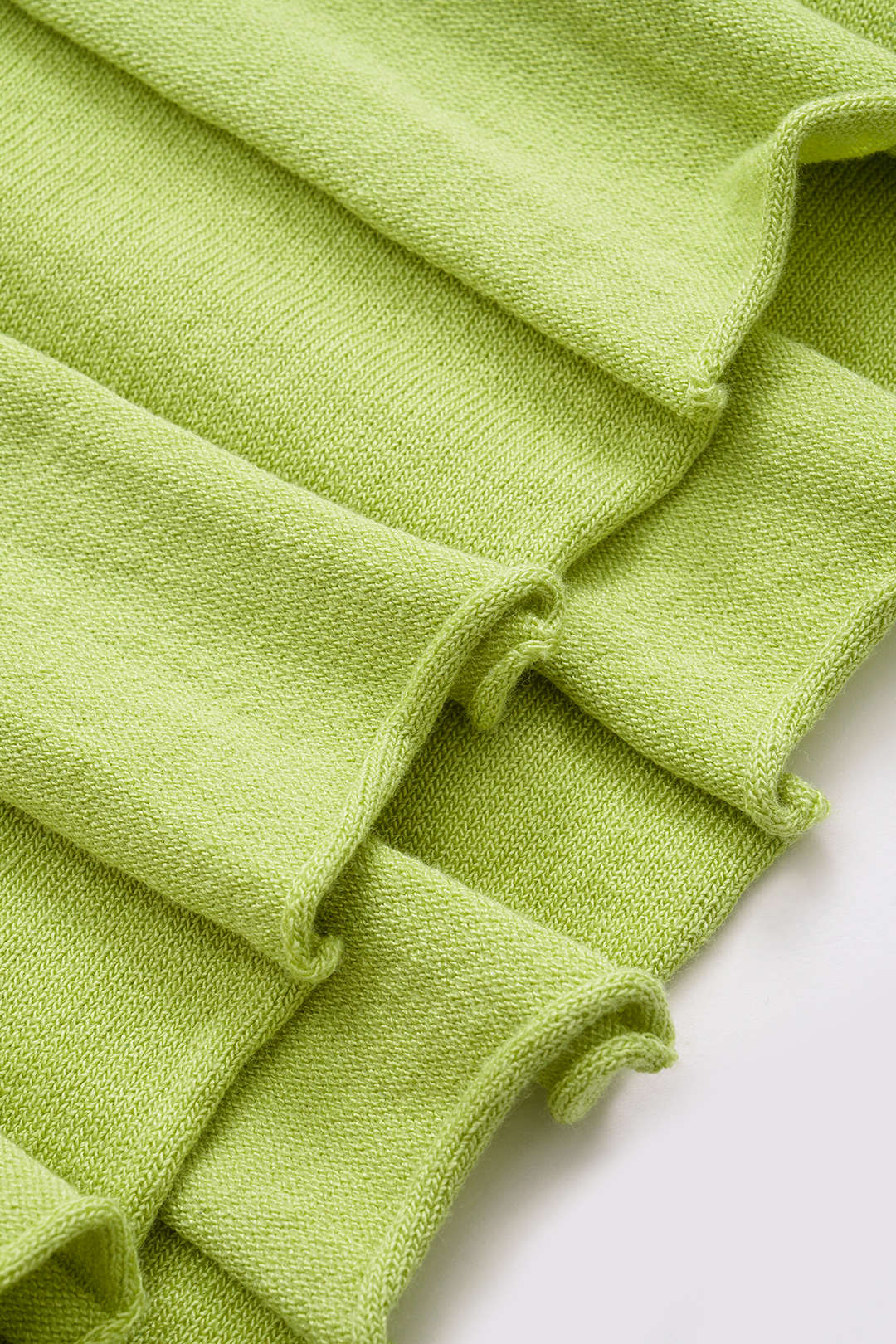 Pleated Knit High Waist Skirt