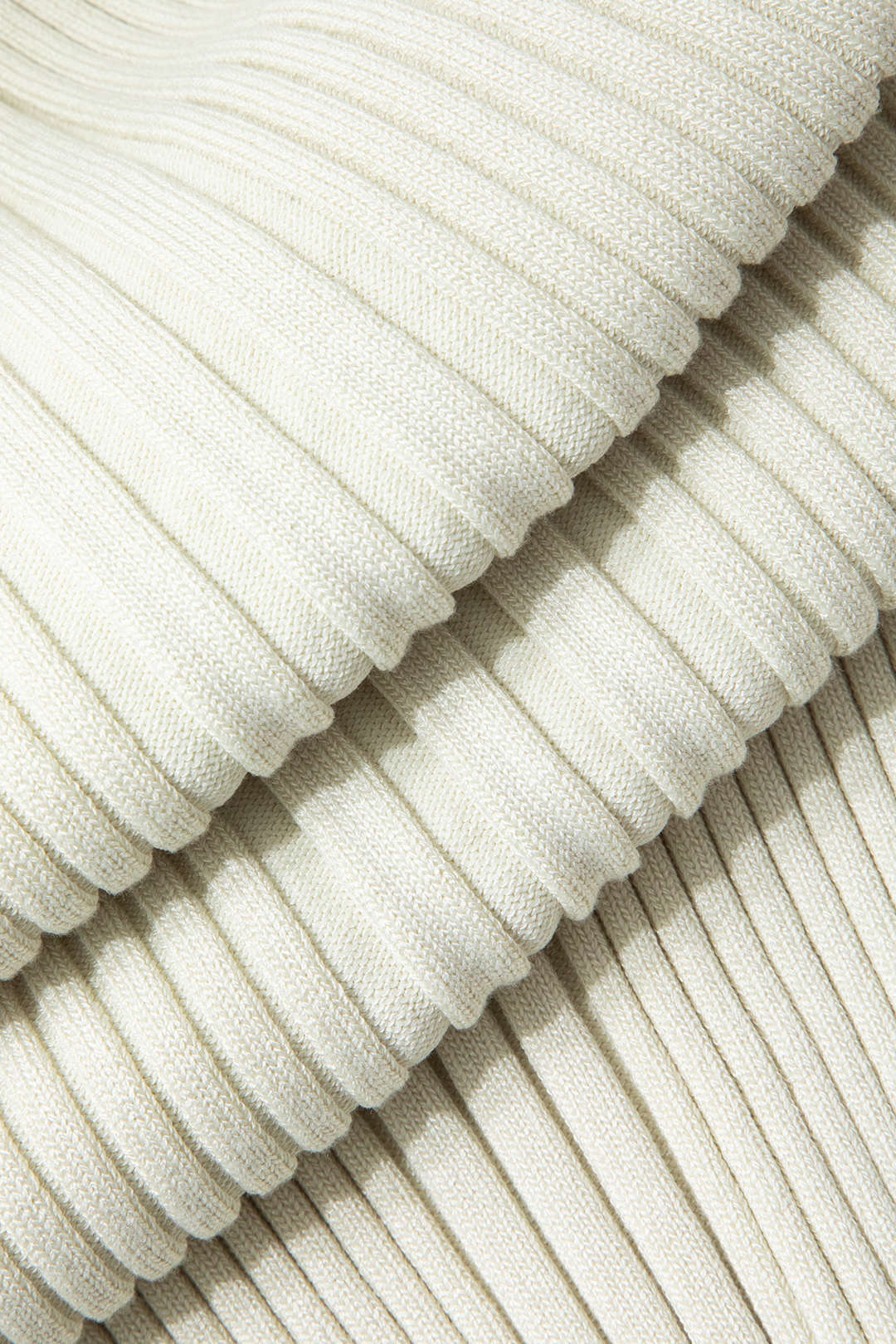 Ribbed Knit V-neck Midi Dress