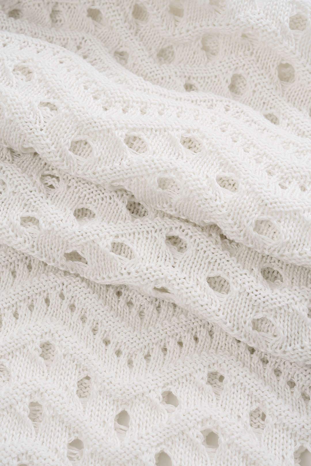 Knit Hollow-Out Top and Trousers Set