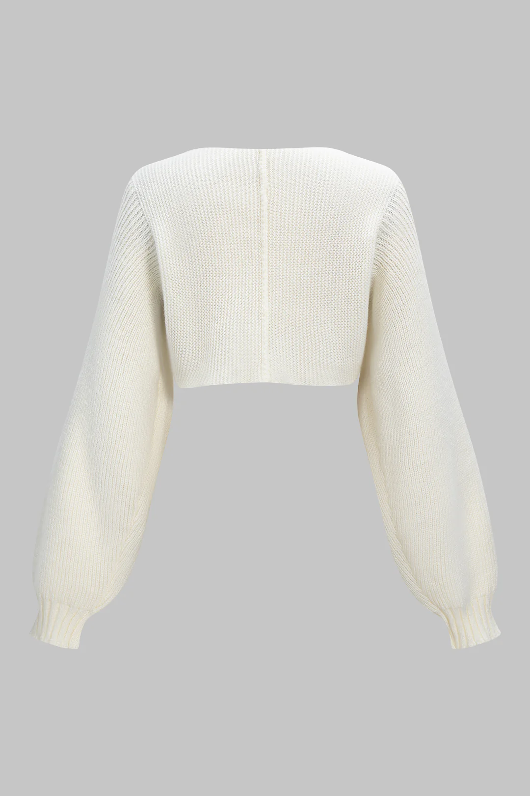 Knit V-Neck Long-Sleeve Top
