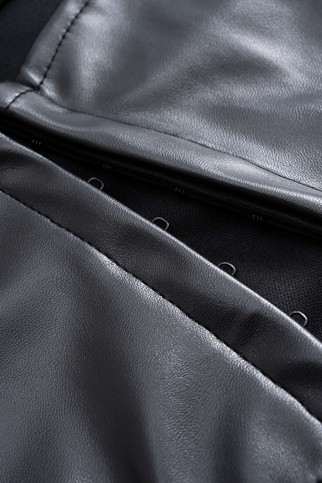 Faux Leather Halter Neck Lace Patchwork Tank Top