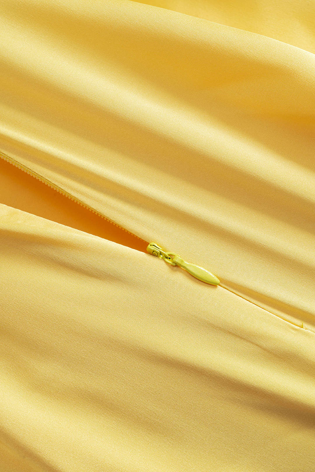 Ombre Print Satin Ruched Tie-Front Zippered Skirt