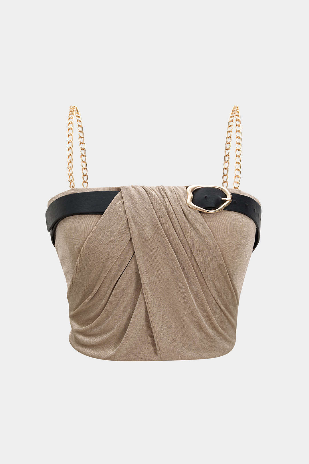 Plus Size Metallic Chain Patchwork Camisole Top