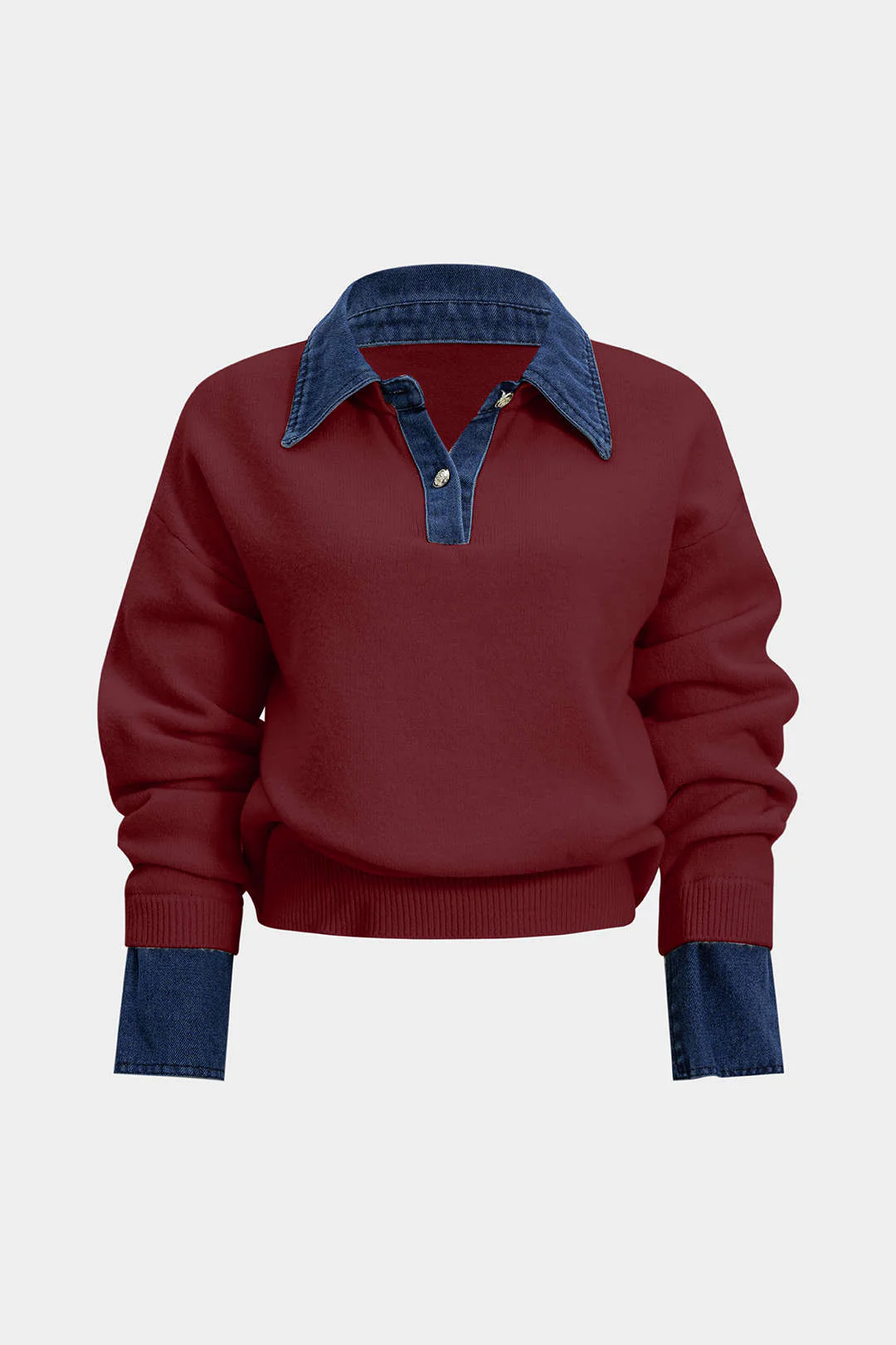 Patchwork Long Sleeve Sweater Top