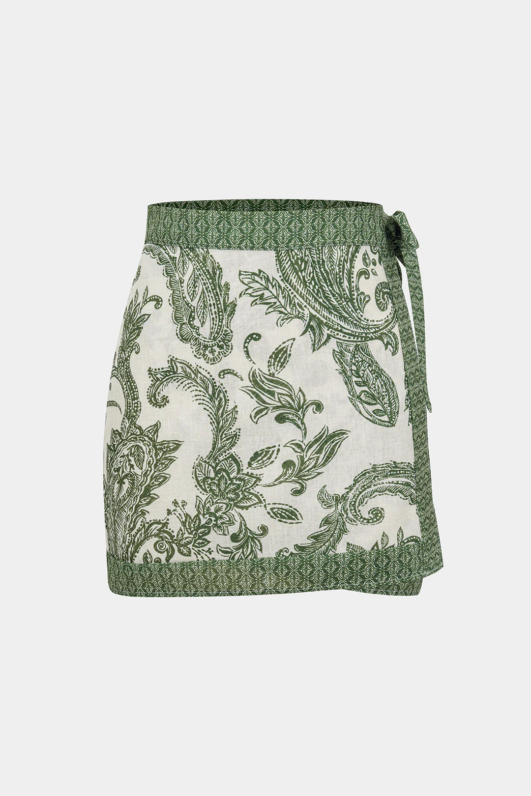 Floral Print Asymmetrical Tie Front Skirt