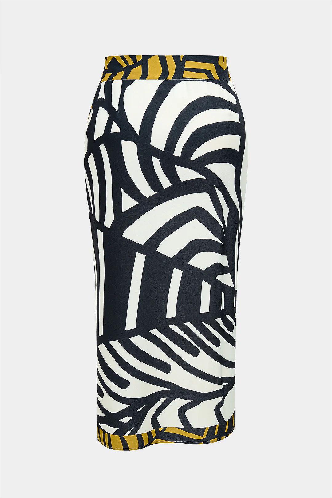 Plus Size Contrasting Abstract Print Tie-Front Skirt