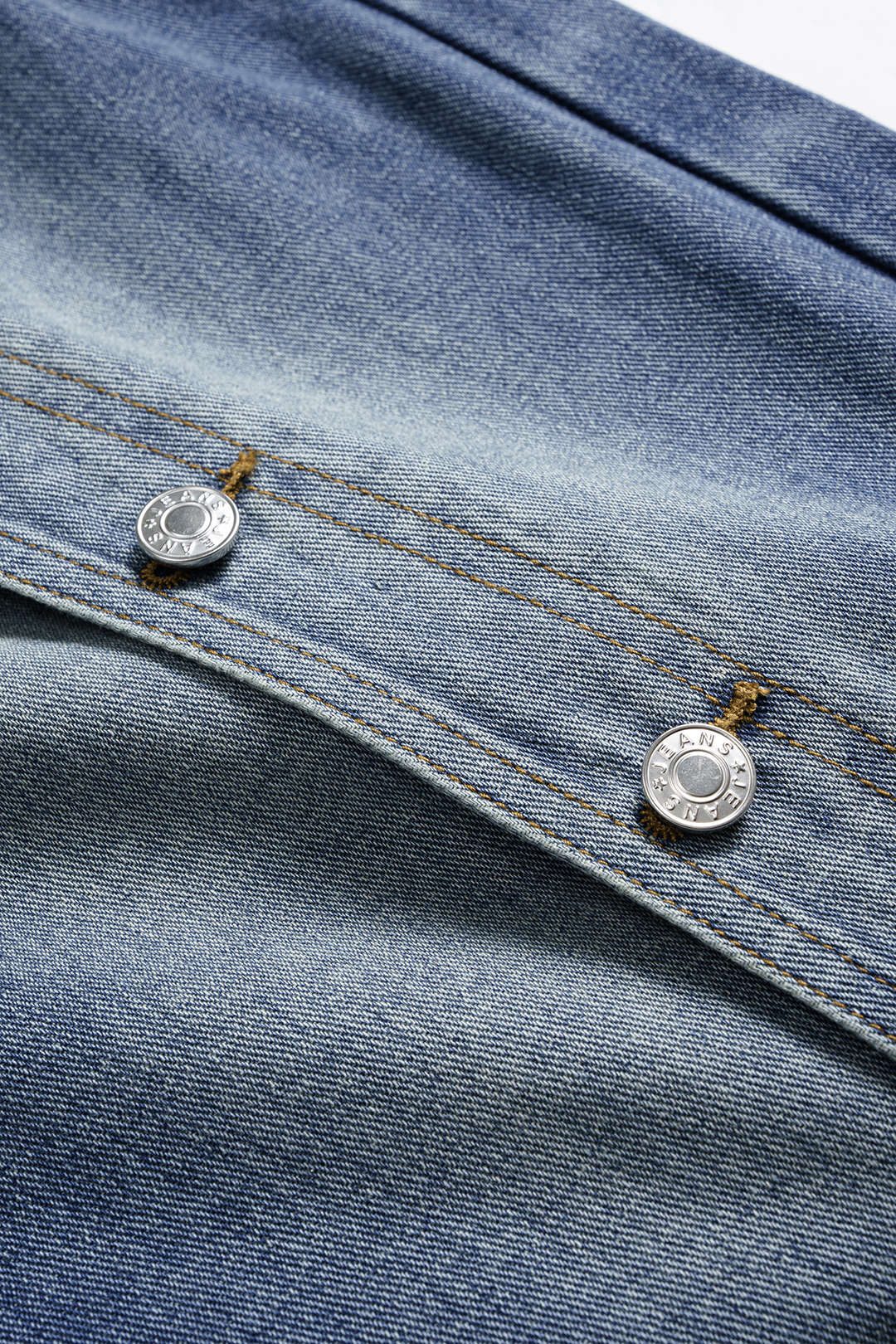 Asymmetrical Button Denim Jeans