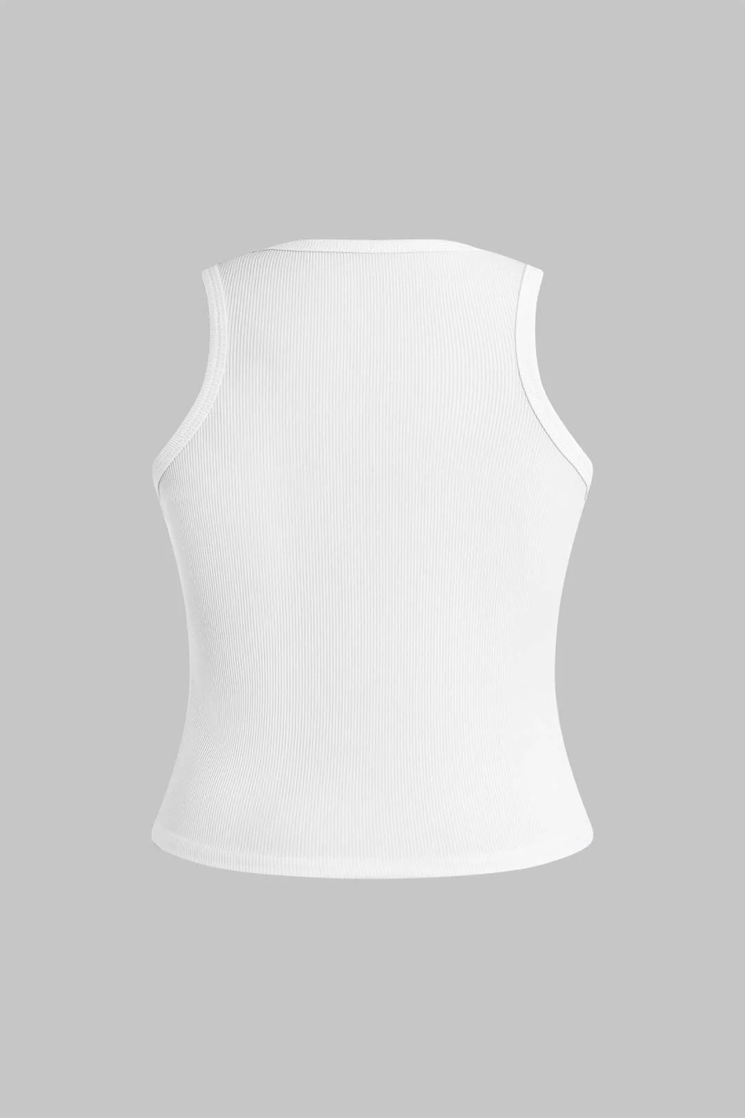 Plus Size Knot Metallic Twist Tank Top