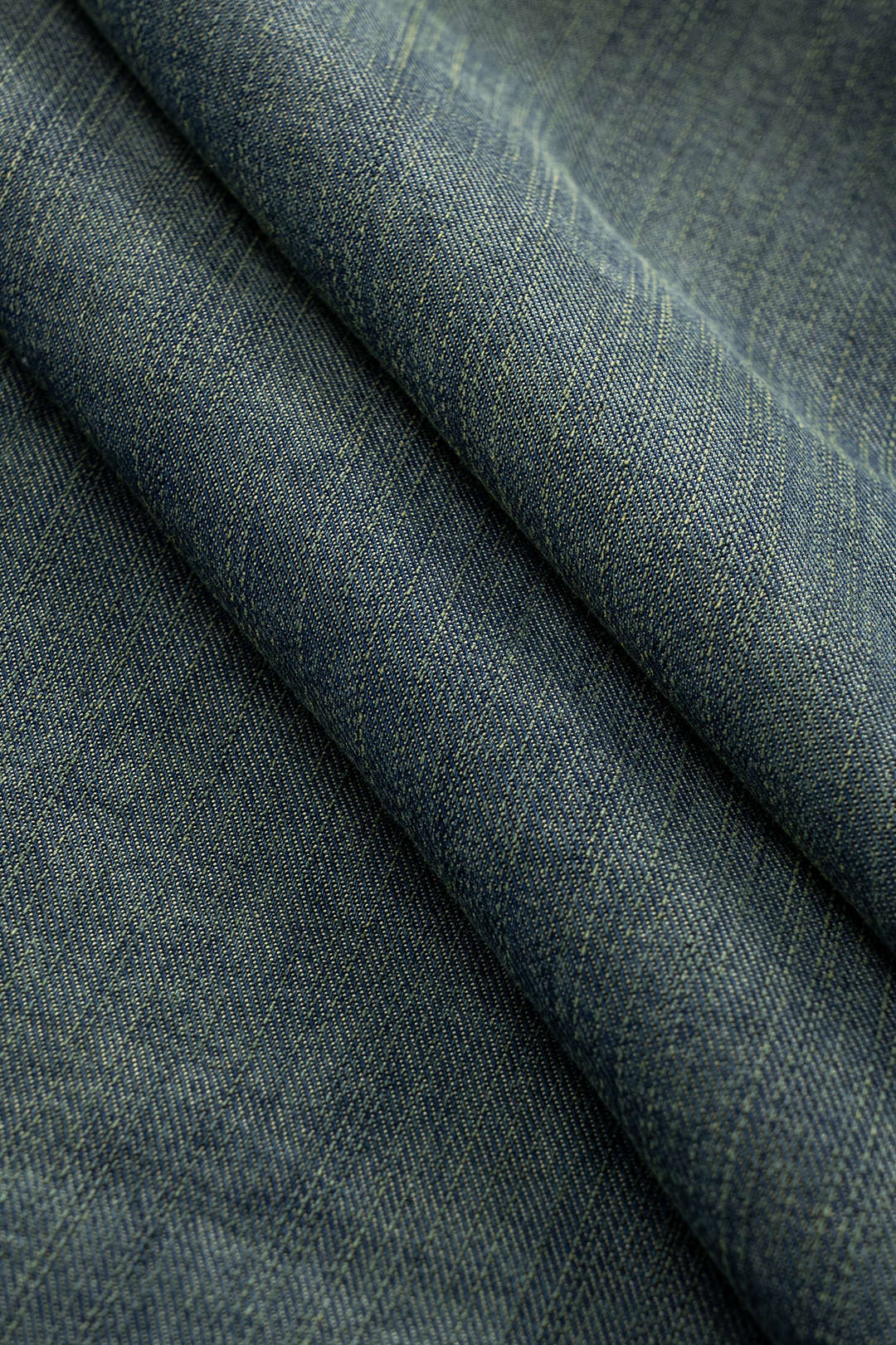 Denim Ruched Knotted Short-Sleeved Shirt