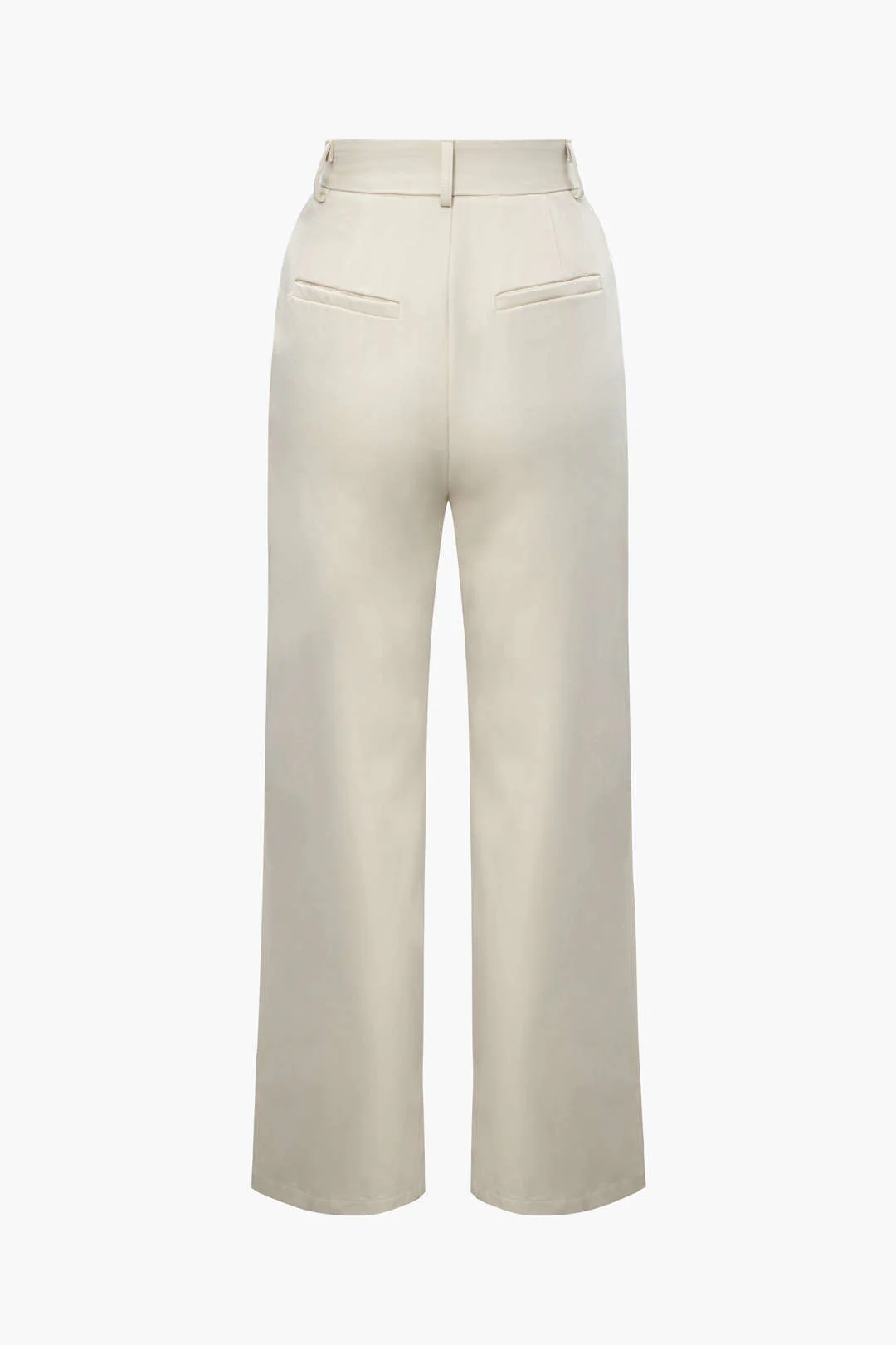 Notched Lapel Tie Back Vest and Straight Leg Suit Pants Combo