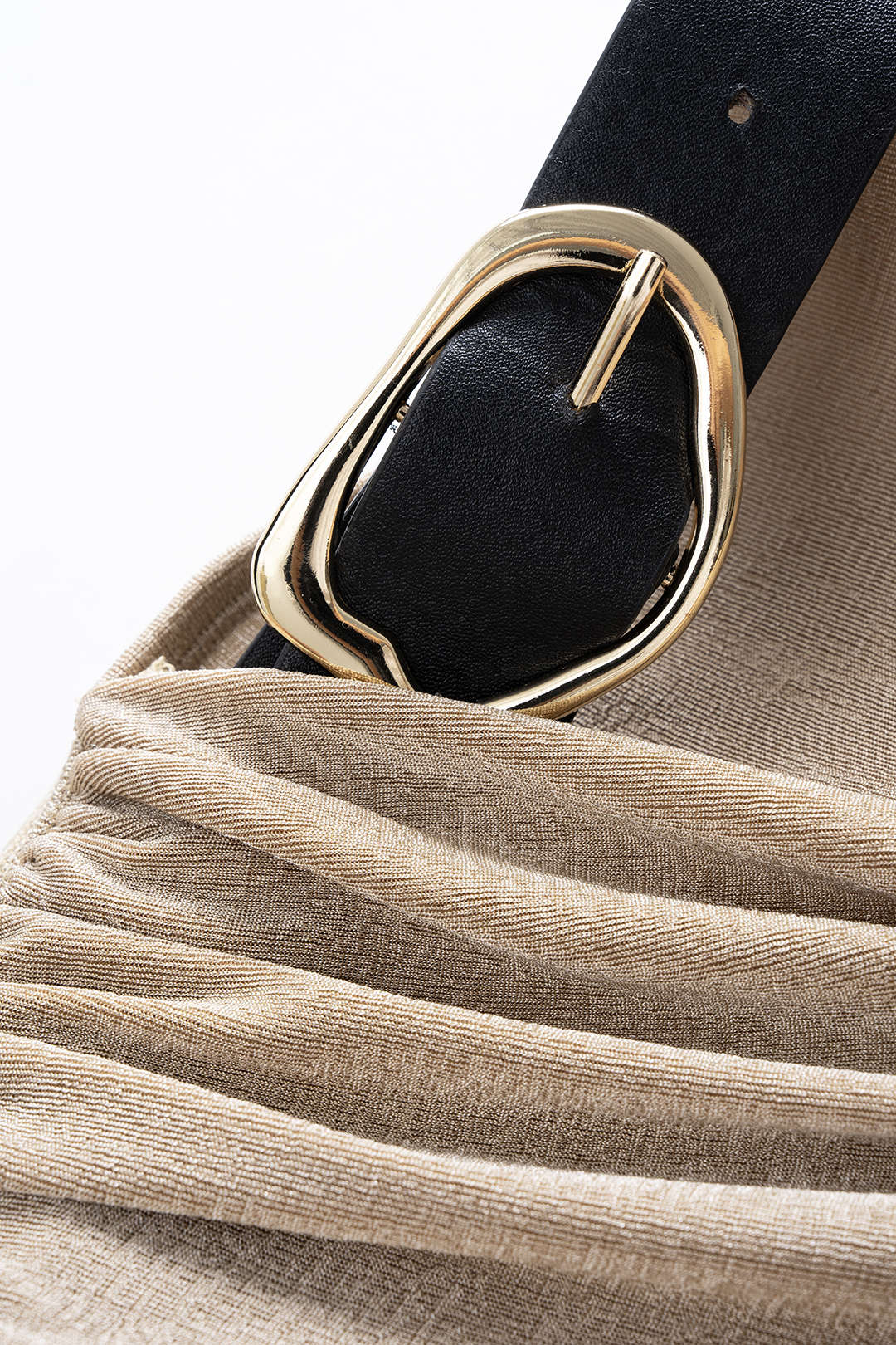 Ruched Belted Tube Top