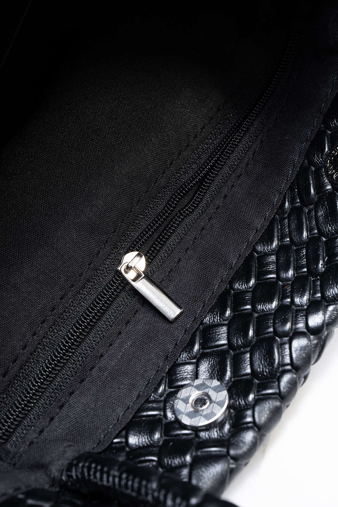 Woven Faux Leather Handbag with Wallet