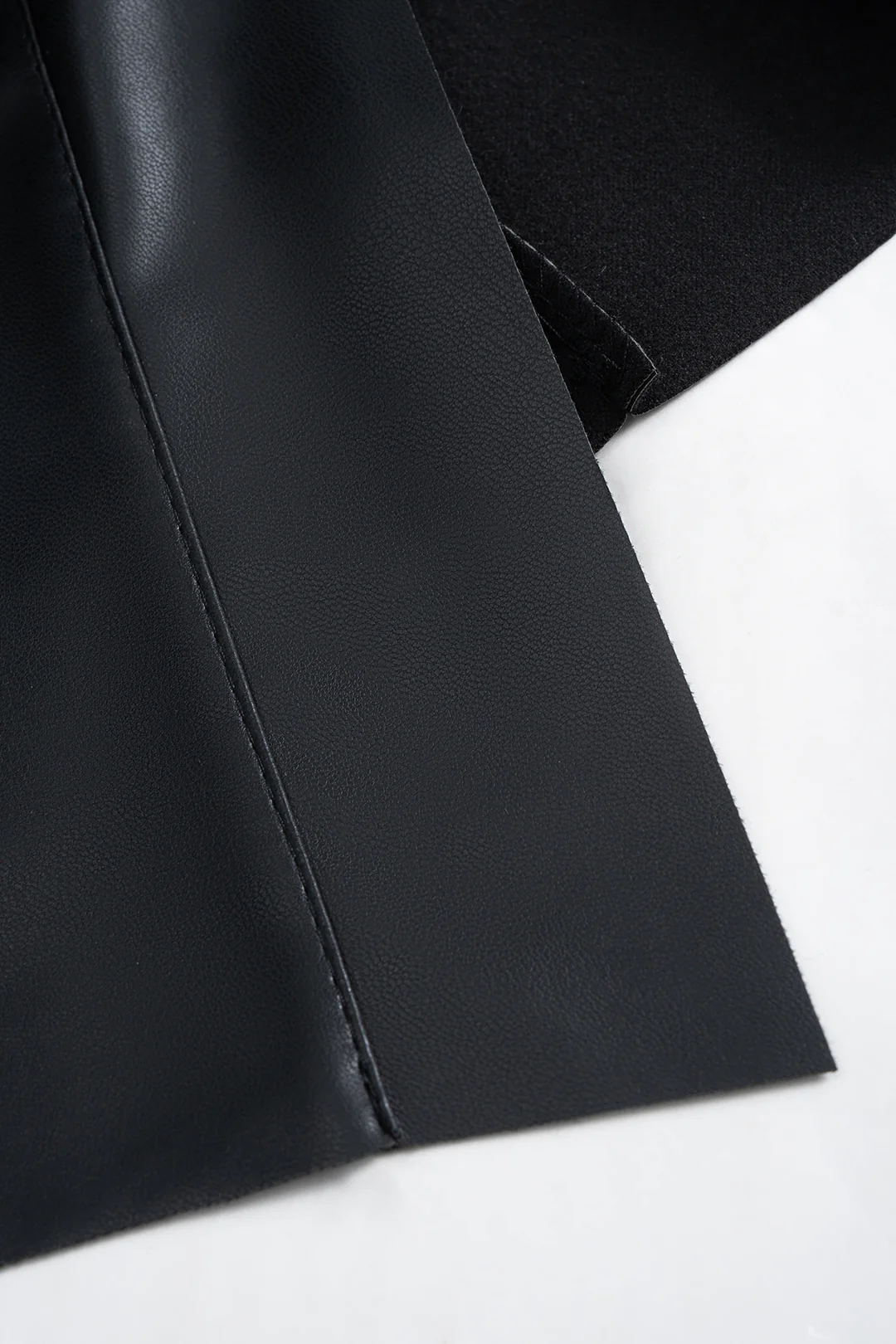 Faux Leather Zippered Skirt